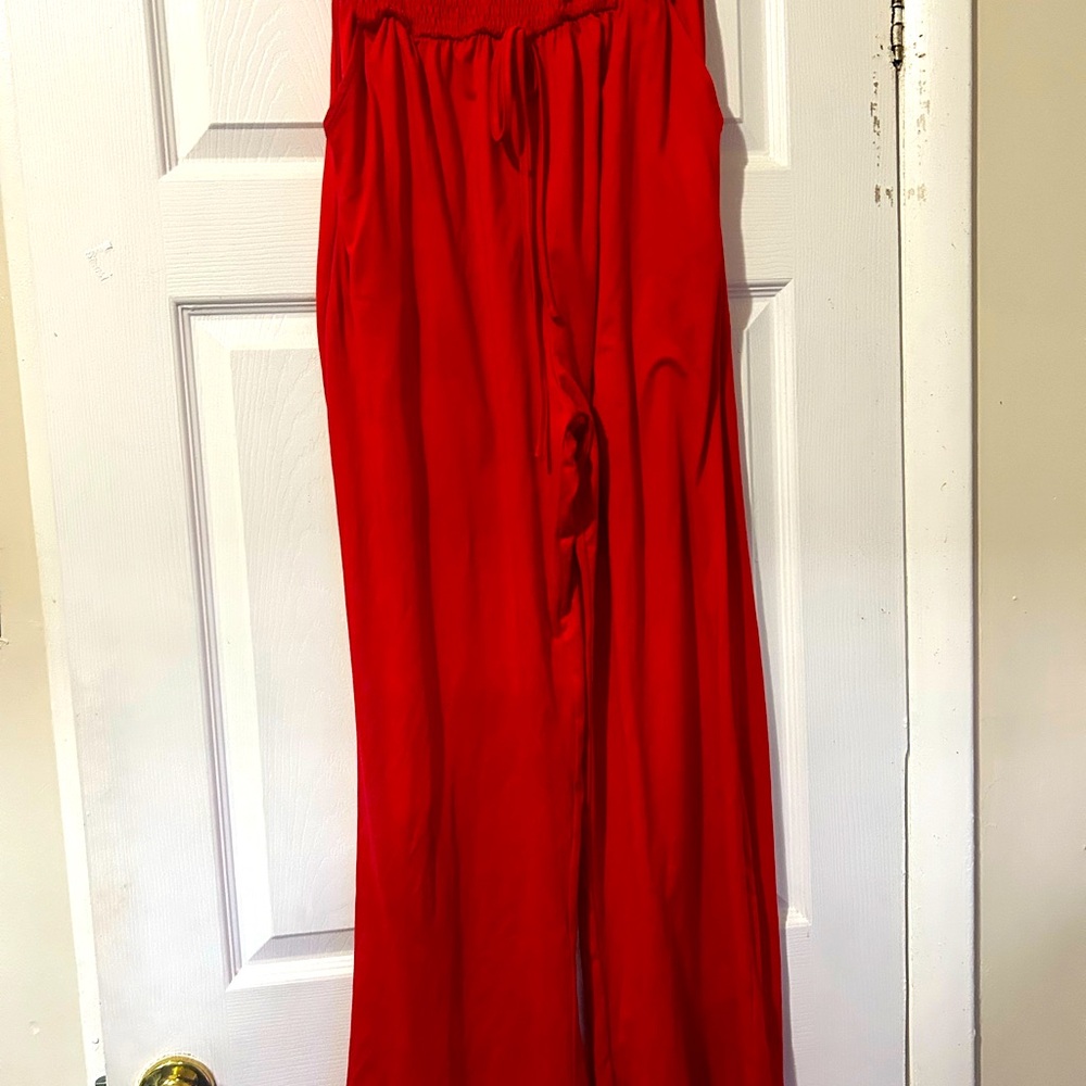 Marshall Bright Red Wide Leg Pants